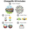 Big Dot of Happiness Cars, Trains, and Airplanes Transportation Birthday Party Paper Charger and Table Decorations Chargerific Kit Place Setting for 8 - 3 of 4