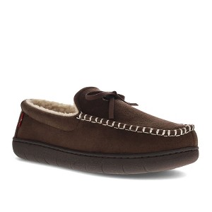 Levi's Mens Kameron 2 Microsuede Moccasin House Shoe Slippers, Brown, Size M - 1 of 4