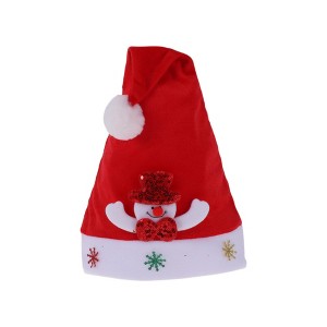 Unique Bargains Christmas Hat Polyester Non-Woven Fabric Red 11.81"x15.35" 1 Pc - 1 of 4