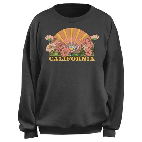 Junior's Lost Gods California Wild Poppies Sweatshirt - image 1 of 2