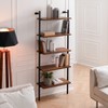 MH London Milton 70" Solid Wood and Metal 5-Tier Open Etagere Bookcase - 2 of 4