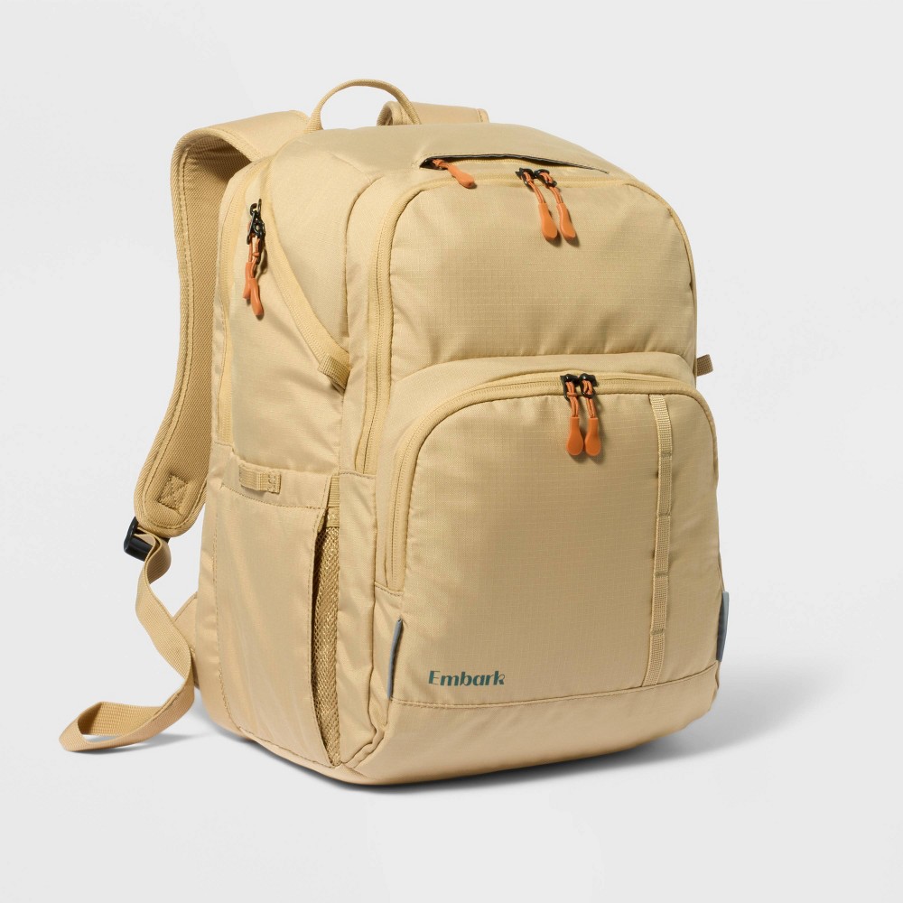 Photos - Travel Accessory Top-Load 17" Backpack Tan - Embark™️