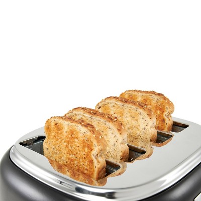 Haden Dorset Wide Slot 4 Slice Toaster Black/Copper: Steel & Plastic, 1500W, Bagel & Defrost, 1-Year Warranty, 6 of 18