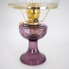 Aladdin Amethyst Lincoln Drape Table Oil Lamp with White Glass Shade, Brass - 2 of 4
