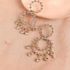 SOHI Women's Crystal Silver Party Drop Earrings - 2 of 4