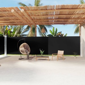 vidaXL Retractable Side Awning Black 78.7"x472.4" - 1 of 4