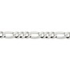 Black Bow Jewelry 8.5mm Sterling Silver Flat Figaro Chain Bracelet - 2 of 4