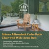 All Things Cedar Athena Adirondack Cedar Patio Chair, Outdoor Lounge Seat with Wide Arm Rest for Deck and Backyard Patio Furniture - 2 of 4