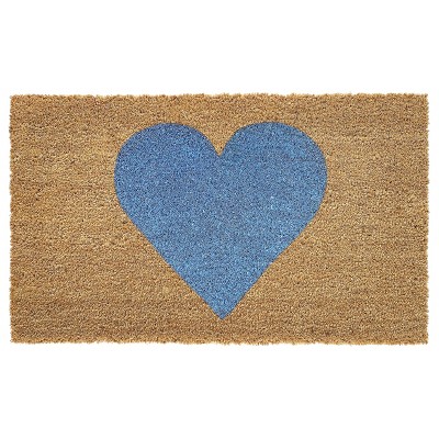 Calloway Mills AZ106701729 Heart Doormat (Blue 17 In. x 29 In.)