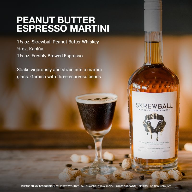 Skrewball Peanut Butter Whiskey - 750ml Bottle, 4 of 9