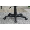 DOMETOUR Modern 1pc Office Chair Black Tufted Design Upholstered Chairs with wheels - 4 of 4
