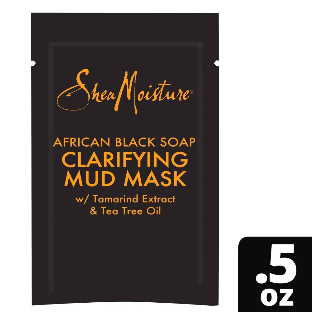 Photos - Cream / Lotion Shea Moisture SheaMoisture African Black Soap Clarifying Mud Mask - 0.5oz 