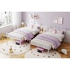 Twin Size Metal Bed Frame with Headboard and Footboard, Metal Platform Bed Frame Steel Slats Support, No Box Spring Needed, Easy Assembly, White - 4 of 4