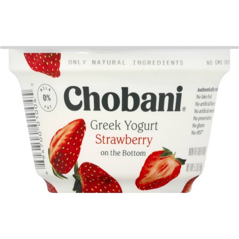 Chobani Strawberry On The Bottom Nonfat Greek Yogurt - 5.3oz : Target