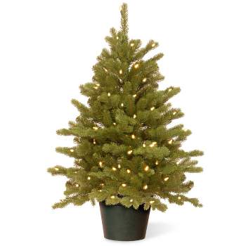 3ft National Christmas Tree Company Hampton Spruce Artificial Christmas Tree 100ct Clear