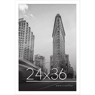 Americanflat 24x36 inch White Poster Frame | Polished Plexiglass. Hanging Hardware Included!