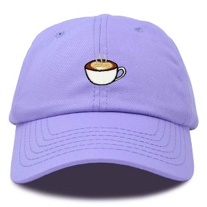 Dalix Cappuccino Embroidered Coffee Brew Cotton Dad Hat Baseball Cap Womens - 1 of 4