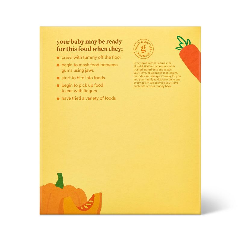 Organic Pumpkin Carrot and Spinach Teething Wafers Baby Snacks - 1.76oz/12pk - Good &#38; Gather&#8482;, 5 of 6