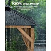10x10 FT Hardtop Wood Gazebo for All Weather, Double Metal Roof, Wooden Frame, Net, and Curtain, for Patio, Deck, Backyard, Lawn, and Garden, Khaki - 4 of 4