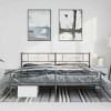 vidaXL 12" Black King Size Metal Bed Frame with Headboard & Footboard No Mattress - 3 of 4