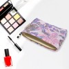 Unique Bargains Convenient Embossment Flower Handheld Makeup Bag Purple 1 Pc - 4 of 4