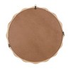 JUJABU 31" x 31" Modern Solid Wood Wavy Mirror for Bathroom, Bedroom, Living Room, Entryway - 4 of 4