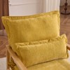 Karl Home Yellow Chenille Accent Chair Armchair With Pillow - 2 of 4
