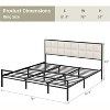 Full Size Metal Bed Frame, 10.8''Under Bed Storage, Headboard and Footboard, Metal Bed Mattress Foundation, No Box Spring Needed - 2 of 4