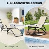 Tangkula 2PCS 2-in-1 Outdoor Rocking Chair Convertible Lounge Chair with 4-Position Adjustable Backrest Curved Armrests - 4 of 4