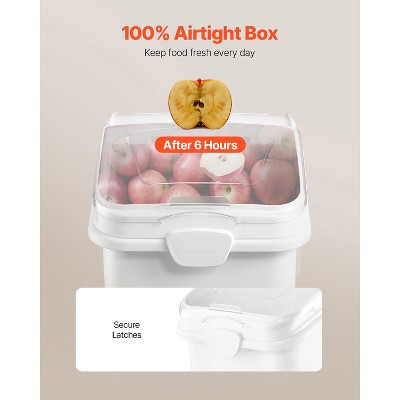 VEVOR Rice Storage Container, 27Gallon/100L Capacity Large Dog Food Dispenser Bin, Kitchen Ingredient Grain Cereal Flour Bin, 1 Pack, White — фото 7