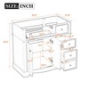 NicBex 35.4" Bathroom Storage Cabinet without Sink, Bathroom Vanity, 3 Spacious Drawers and 1 Cabinet with Adjustable Shelf for Bathroom - 3 of 4