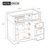 NicBex 35.4" Bathroom Storage Cabinet without Sink, Bathroom Vanity, 3 Spacious Drawers and 1 Cabinet with Adjustable Shelf for Bathroom - image 3 of 4