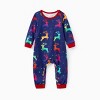PATPAT Matching Family Pajamas Xmas Colorful Elk Print Christmas PJs Tee and Bottom Loungewear Sleepwear for Men M Blue - 4 of 4