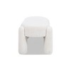 Hugo 49" Oval Fully Upholstered Bench, Milk Cream White Boucle - 2 of 4