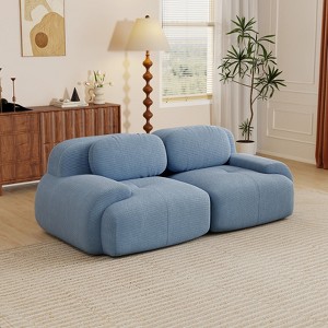 Aukfa Modular Corduroy Sectional Sofa with Ergonomic Support - Pet Friendly, Easy Assembly, Non-Slip Base Design - 1 of 4