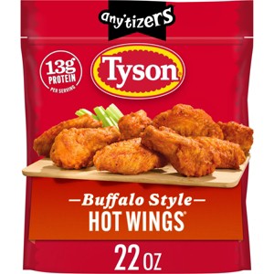 Tyson Any'tizers Bone-In Buffalo Chicken Hot Wings - Frozen - 22oz - 1 of 4