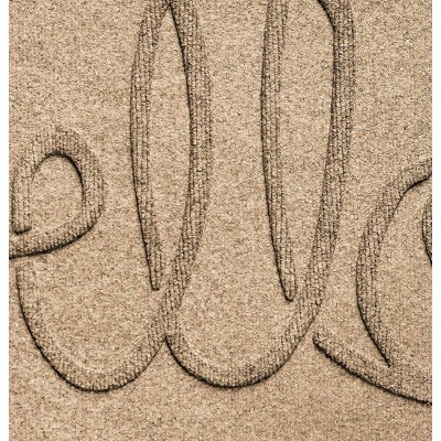 Camel Rubber Outdoor Doormat with Hello Design