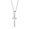 Girls' Unique Thin Cross Sterling Silver Necklace - In Season Jewelry - 2 of 4