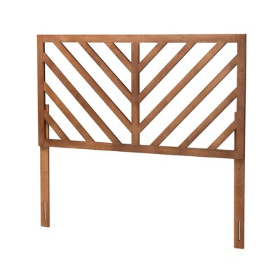 Belisma Queen Ash Walnut Wood Chevron Headboard