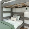Max & Lily Solid Wood Modern Farmhouse Bunk Bed, L-Shaped Twin over Twin Bed Frame For Kids - 2 of 4