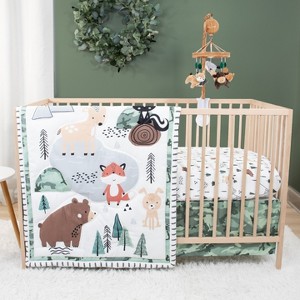 The Peanutshell Woodland Camo Crib Bedding Set and Mobile - 4 Piece Set - 1 of 4