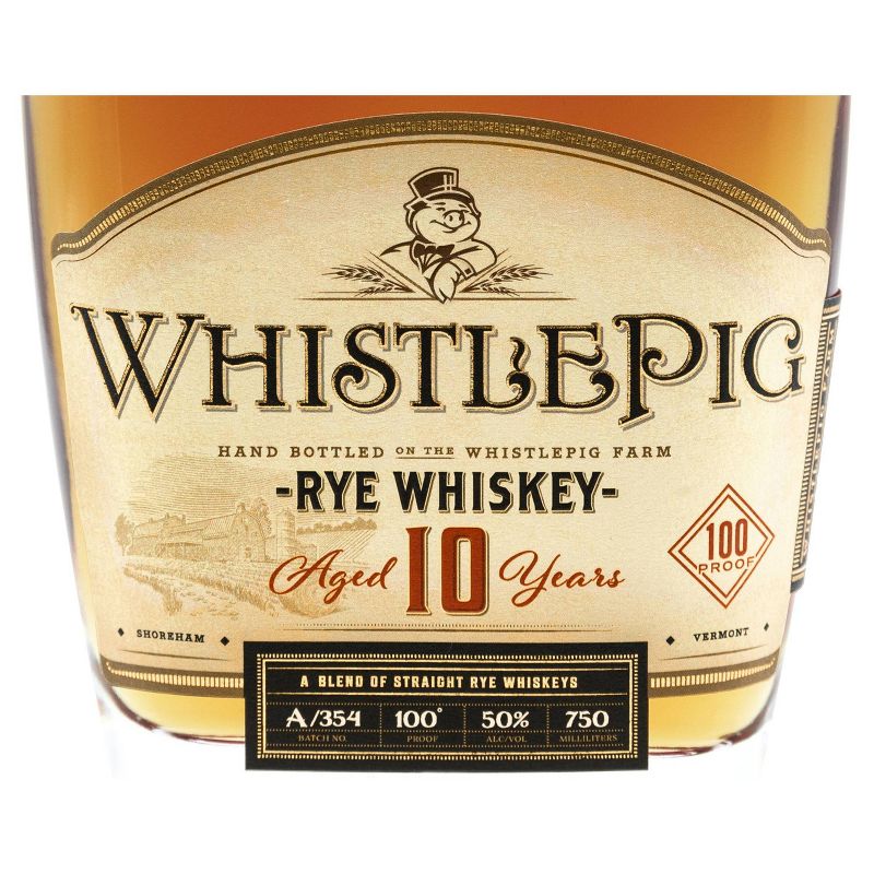 Whistle Pig 10yr Rye Whiskey - 750ml Bottle, 2 of 4