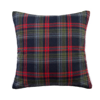 Thatch Home Buffalo Peak Plaid Green Navy Pillow - by Levtex Home