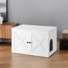 Cat Litter Box Enclosure - Hidden Furniture with Removable Divider - Indoor Cat House,  End Table - 31.5 x 20.9 x 19.7 Inches - 2 of 4