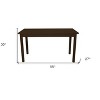 HomeRoots 60" Coffee Solid Wood Dining Table - 3 of 4