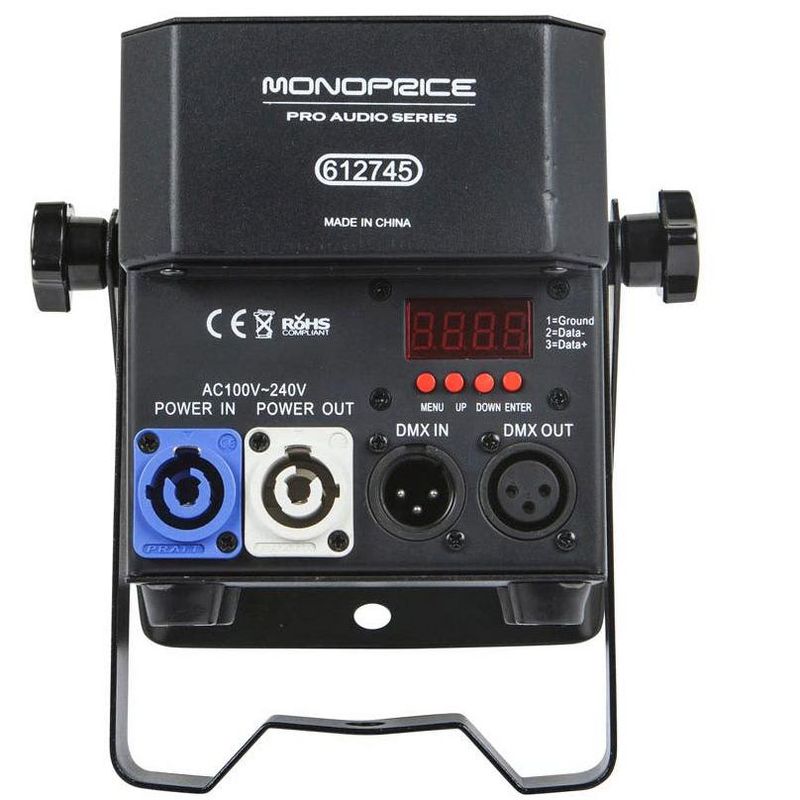 Monoprice Super-Bright PAR Stage Light (RGBAW-UV) 12 Watt, x 7 LED, Built-in Program Abilities, such as Fade, Strobe, Color Changing, 4 of 6