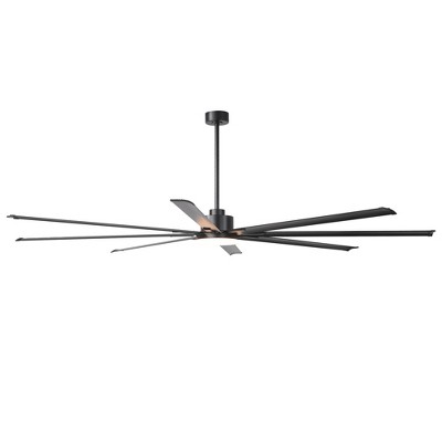 VACZON 100" Black Modern Industrial LED Ceiling Fan with Lights and Remote