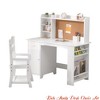 Study Desk and Chair Set w/ Bookshelf, Bulletin Board, and Cabinets - Ideal for Boys and Girls Ages 3-8 - 4 of 4