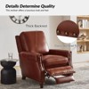 Set of 2 Theresa Modern Upholstery Genuine Leather Recliner with Nailhead Trim for Living Room and Bedroom| ART OF LIVING DESIGNS - 3 of 4