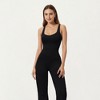 Anna-Kaci Active Women's Scoop Neck Flare Leg One-Piece Activewear Jumpsuit with Contoured Fit and Smooth Stretch Fabric - 4 of 4